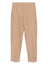 Incotex Linen Trousers With Cuffed Hem And Pockets
