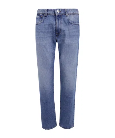Incotex Mid Rise Straight Leg Denim Jeans In Blue