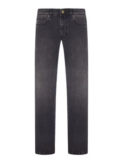 Incotex Regular Jeans In Gray Denim Used Wash In Multi