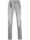 Incotex Regular Straight-leg Jeans In Grau