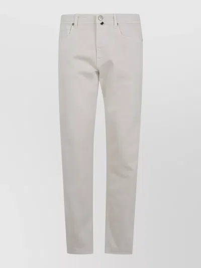 Incotex Regular-fit Straight-leg Denim Jeans In White