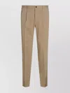 Incotex Relaxed Trousers With Pleated Front And Pockets In Burgundy