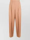 Incotex Relaxed Trousers With Pleats And Pockets In Neutral