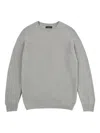 Incotex Ribbed Crew-neck Sweater In Gray