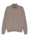 Incotex Roll-neck Sweater In Brown