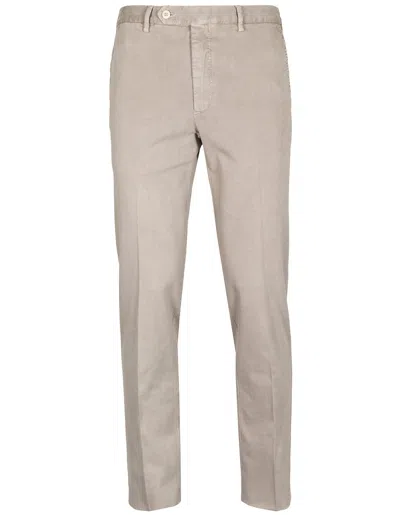 Pre-owned Incotex Rota Sport Winter Chino In Gray Beige Made Of Cotton / Wool Regeur330