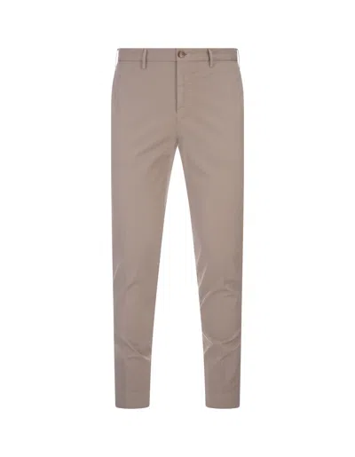 Incotex Sand Tight Fit Trousers In Brown