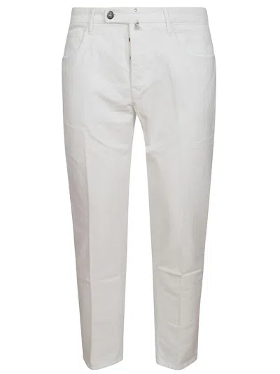 Incotex Sartorial Slim Trousers In Optical White