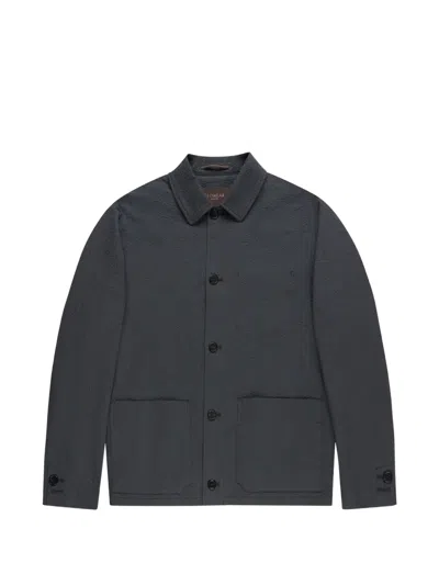 Incotex Seersucker Jacket In Black