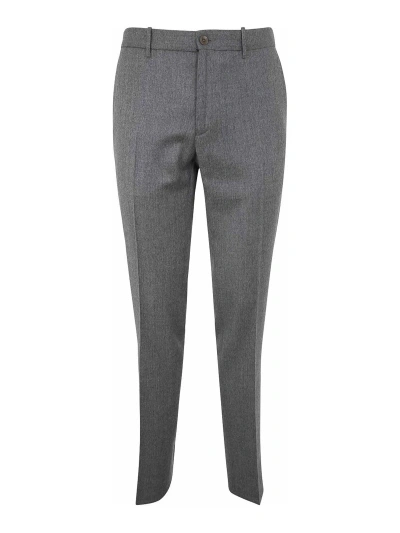 Incotex Smart Flannel Trousers In Light Grey