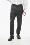 Incotex Single-pleated Virgin Wool Tapered Fit Pants In Gray