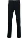 Incotex Skinny-leg Cotton Trousers In Blue