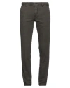 Incotex Slacks By Slowear Man Pants Dark Green Size 35 Cotton, Elastane In Gray