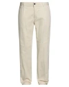 Incotex Slacks By Slowear Man Pants Ivory Size 40 Cotton, Elastane In White
