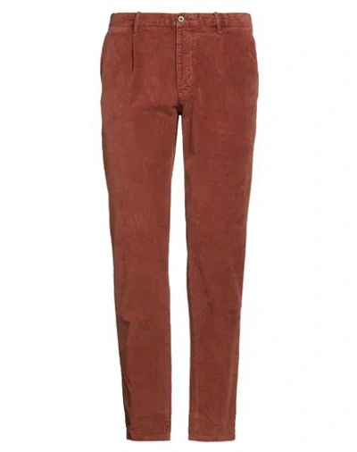 Incotex Slacks By Slowear Man Pants Rust Size 35 Cotton, Elastane In Brown