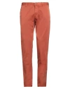Incotex Slacks By Slowear Man Pants Rust Size 35 Cotton, Elastane In Orange
