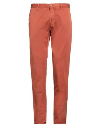 Incotex Slacks By Slowear Man Pants Rust Size 35 Cotton, Elastane In Orange