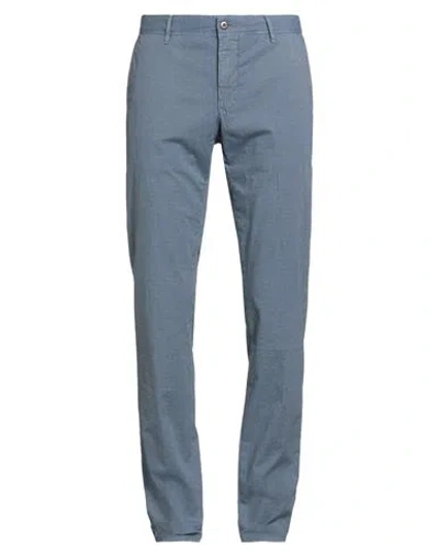 Incotex Slacks By Slowear Man Pants Slate Blue Size 32 Cotton, Elastane