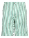 Incotex Slacks Man Shorts & Bermuda Shorts Green Size 35 Cotton