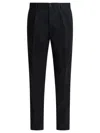 Incotex Slacks Tapered Fit Trousers Black In Blue