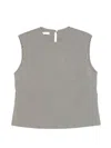 Incotex Edith Sleeveless Top Check Pattern Back In Gray