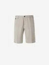 Incotex Slim Cotton Bermuda Shorts In Brown