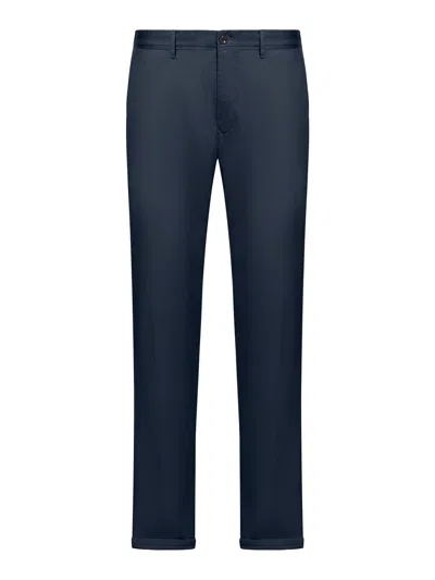 Incotex Slim Cotton Trousers In Blue