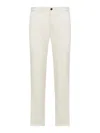 Incotex Slim Cotton Trousers In Cream
