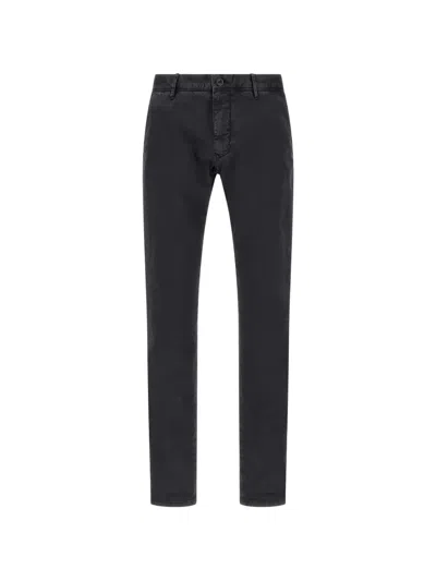 Incotex Slim-cut Chino Trousers In Black