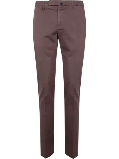 Incotex Slim-cut Chino Trousers In Brown