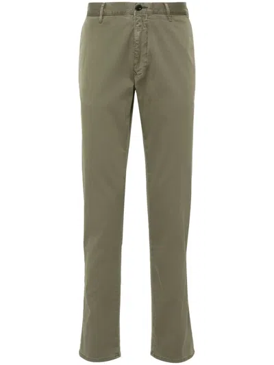 Incotex Slim-cut Chino Trousers In Green