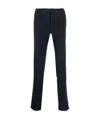 Incotex Stretch-cotton Tapered Trousers In Black