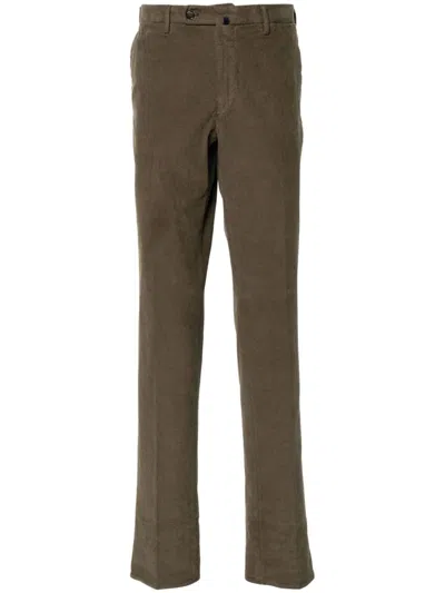 Incotex Slim-cut Corduroy Trousers In Grün