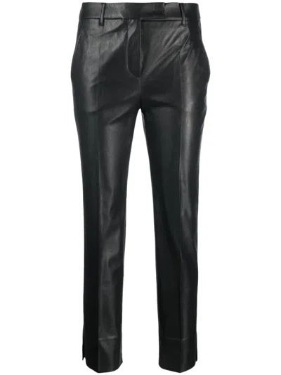 Incotex Tailored Regular Fit Pants With Elastic Waistband In Black