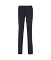 Incotex Slim-cut Virgin-wool Trousers In Black