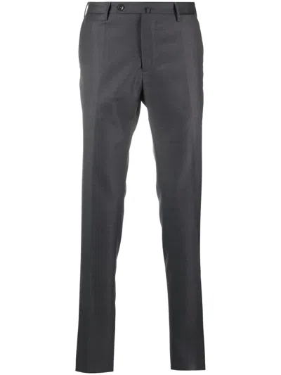 Incotex Slim-cut Virgin-wool Trousers In Gray