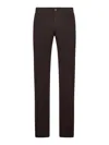 Incotex Slim Fit Corduroy Trousers In Brown