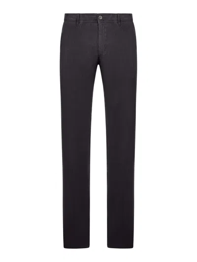 Incotex Slim Fit Corduroy Trousers In Blue