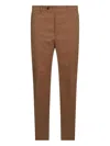 Incotex Relaxed Trousers With Front Pleats And Pockets In Brown