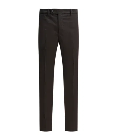 Incotex Slim Fit Cotton Pants In Brown