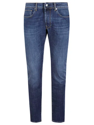 Incotex Slim-fit Denim Jeans With Classic Five-pocket Design In Black