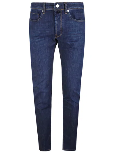 Incotex Slim-fit Five-pocket Denim Pants In Deep Blue
