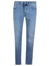 Incotex Slim-fit Five-pocket Denim Pants With Light Wash Finish In Blue