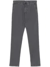 Incotex Tapered Trousers With Belt Loops And Double Welt Pockets In Gray