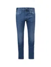 Incotex Slim Fit Stretch Cotton Jeans In Blue