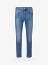 Incotex Slim Fit Stretch Cotton Jeans In Blue