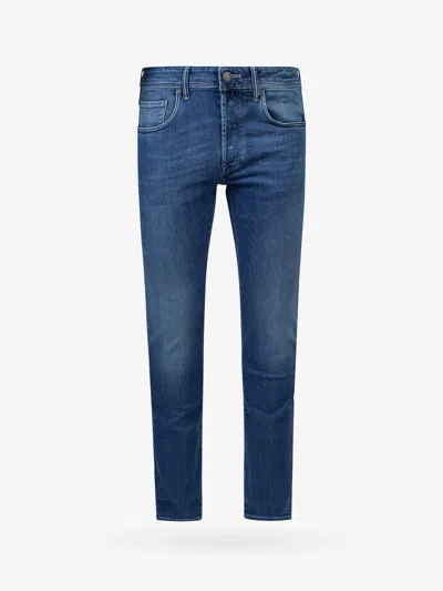 Incotex Slim Fit Stretch Cotton Jeans In Blue