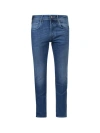 Incotex Slim Fit Stretch Cotton Jeans In Blue