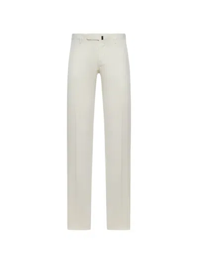 Incotex Slim Fit Tailored Cotton Trousers In Gray