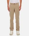 Incotex Splatter Print Regular Trousers In Beige